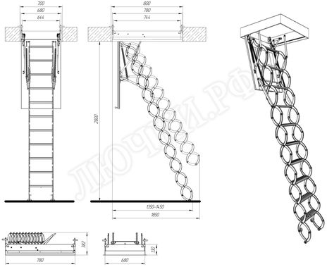 Чердачная лестница Fakro LST Lite 700*800*2800 Чердачная лестница Fakro LST Lite 700*800*2800