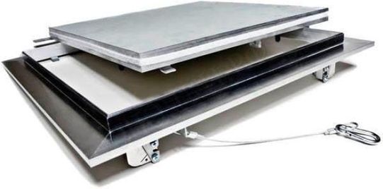 Люк под покраску Ультра для установки в потолок, 2 створки, съёмная перегородка Люк под покраску Ультра для установки в потолок, 2 створки, съёмная перегородка