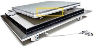 Люк под покраску Ультра для установки в потолок, 2 створки, съёмная перегородка Люк под покраску Ультра для установки в потолок, 2 створки, съёмная перегородка